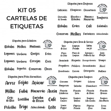 KIT 5 CARTELAS DE ETIQUETAS - 82un - ETIQMINI5 KIT 5 CARTELAS DE ETIQUETAS - 82un - ETIQMINI5