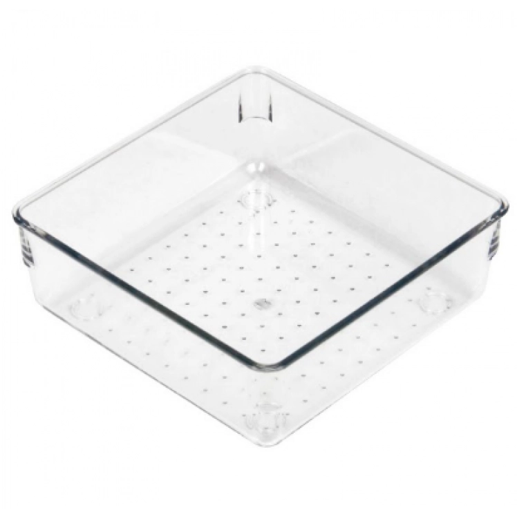 Organizador de Gavetas Largo Cristal P – 15,3 x 15,3 x 5,6 cm – UD020014