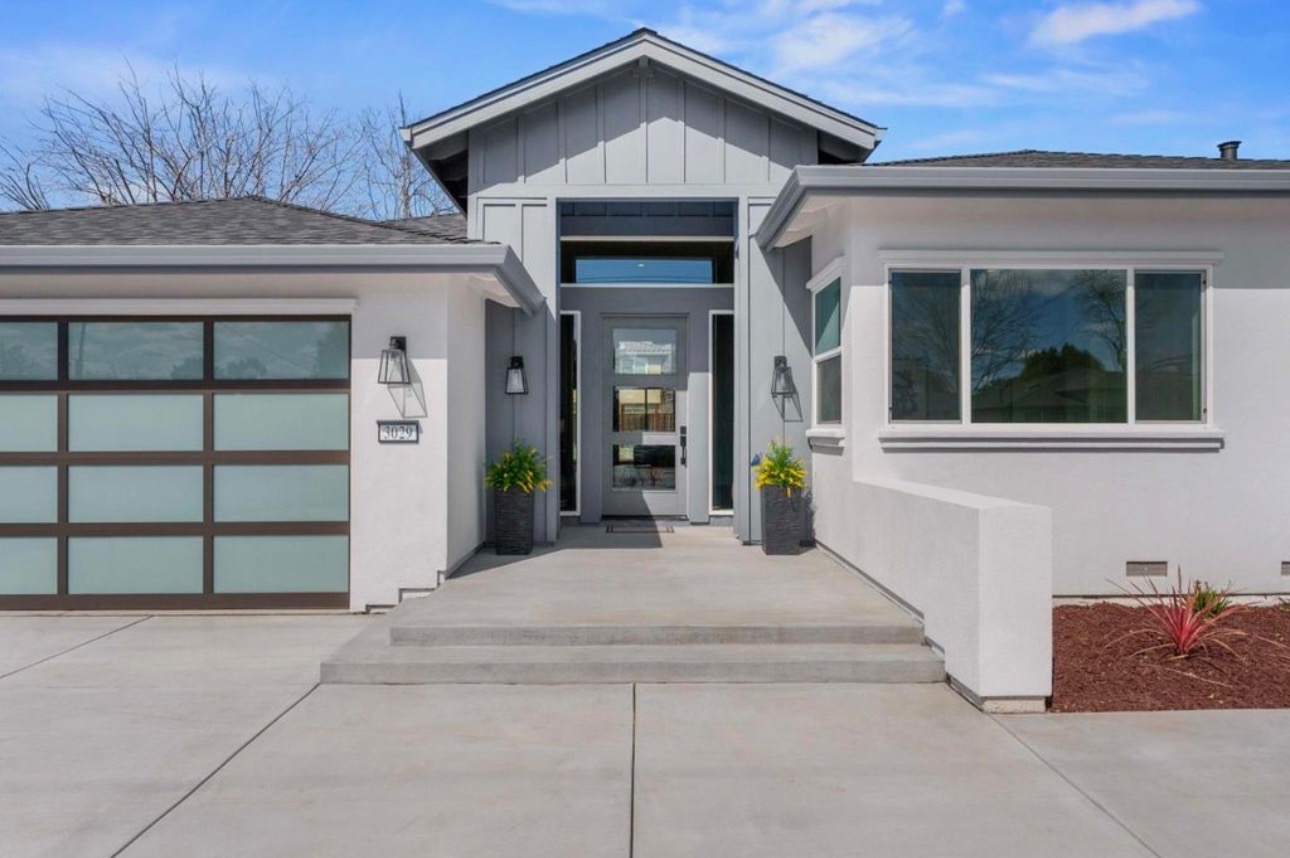 Gray modern minimalist house