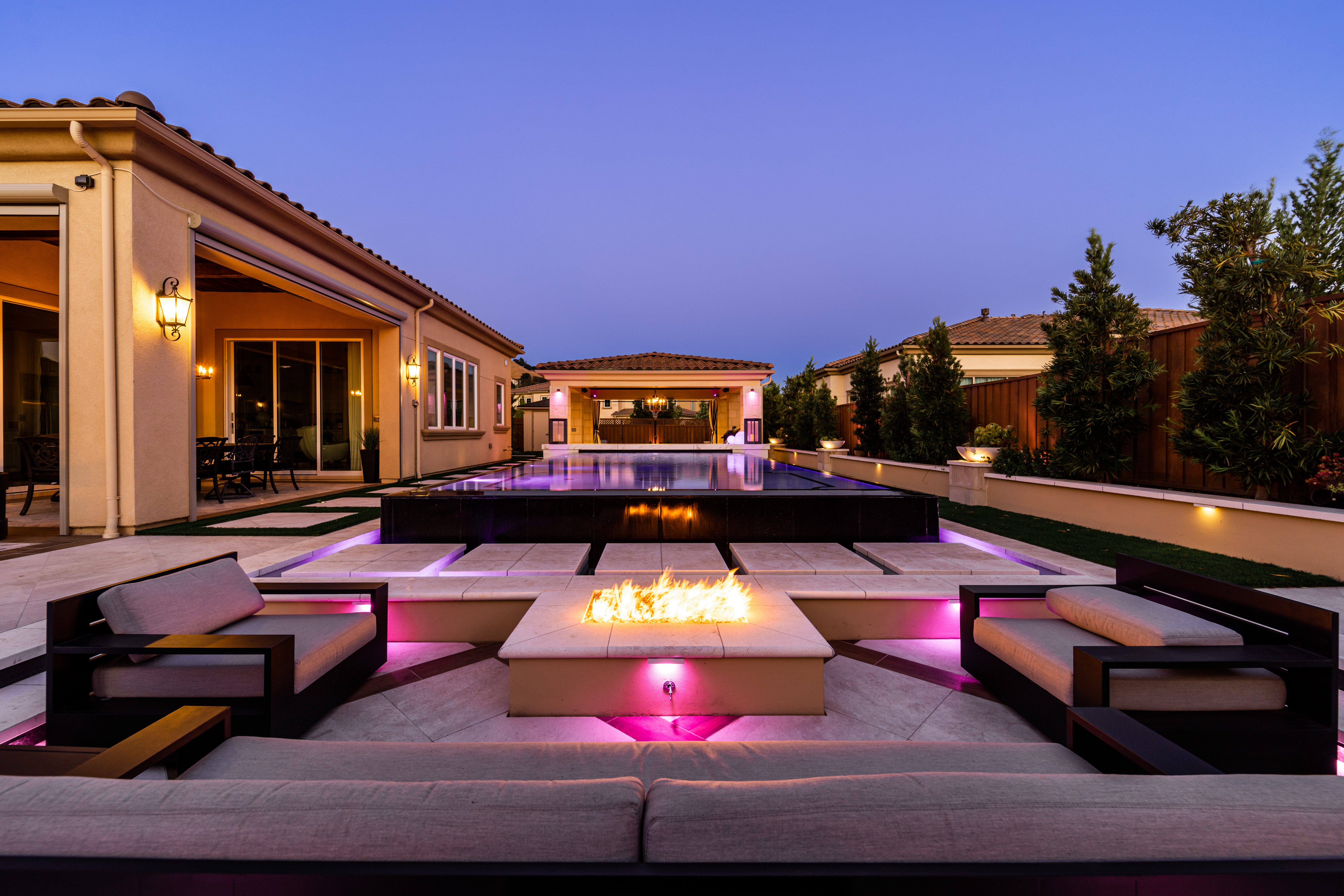 Fireplace at the luxury house