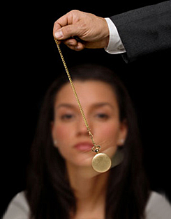 Woman being hypnotized