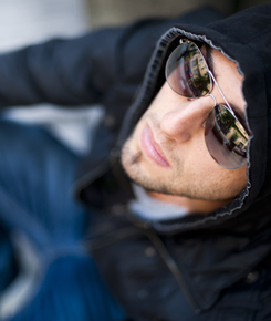 Man wearing sunglasses