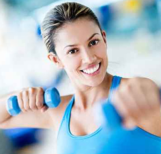 Woman Performing Gym Exercise