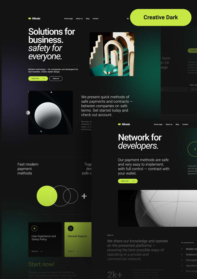 Design mock up for Tech | Mirada