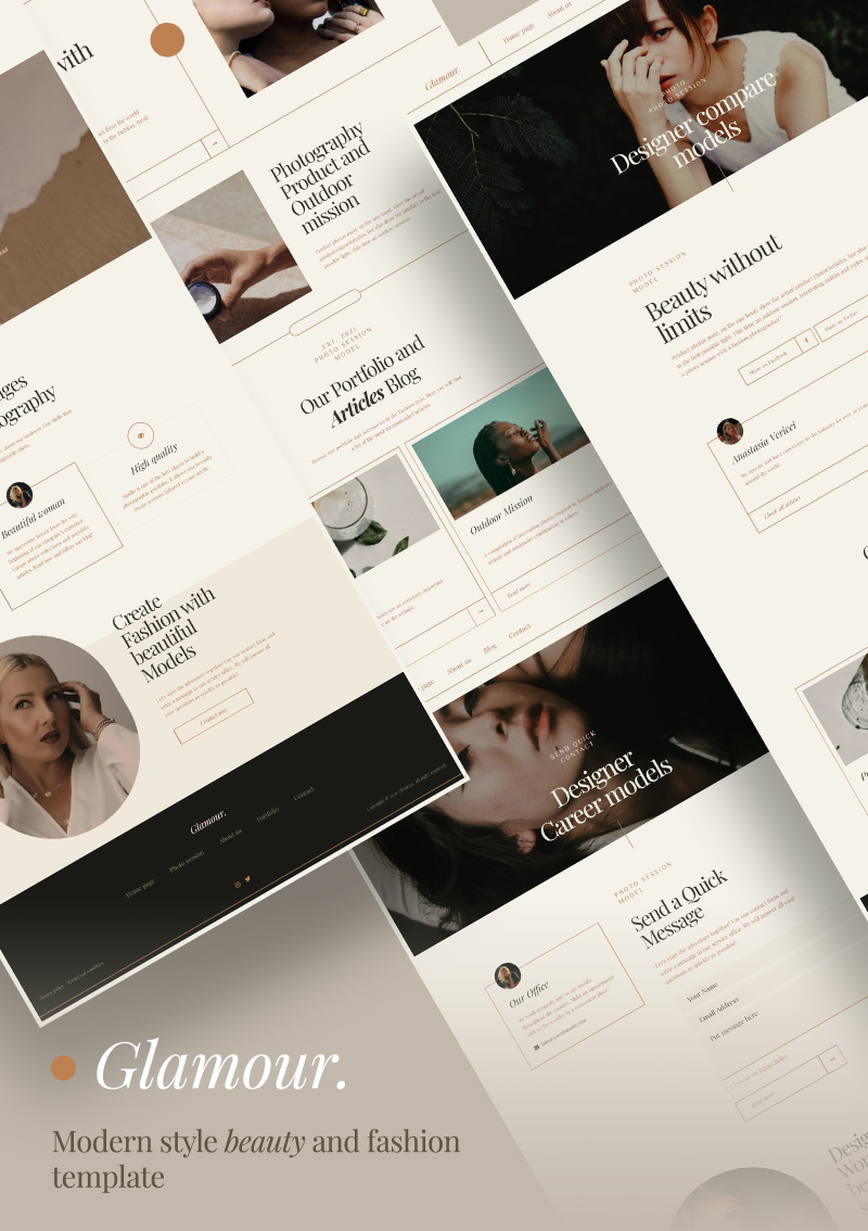 Design mock up for Fashion | Glamour