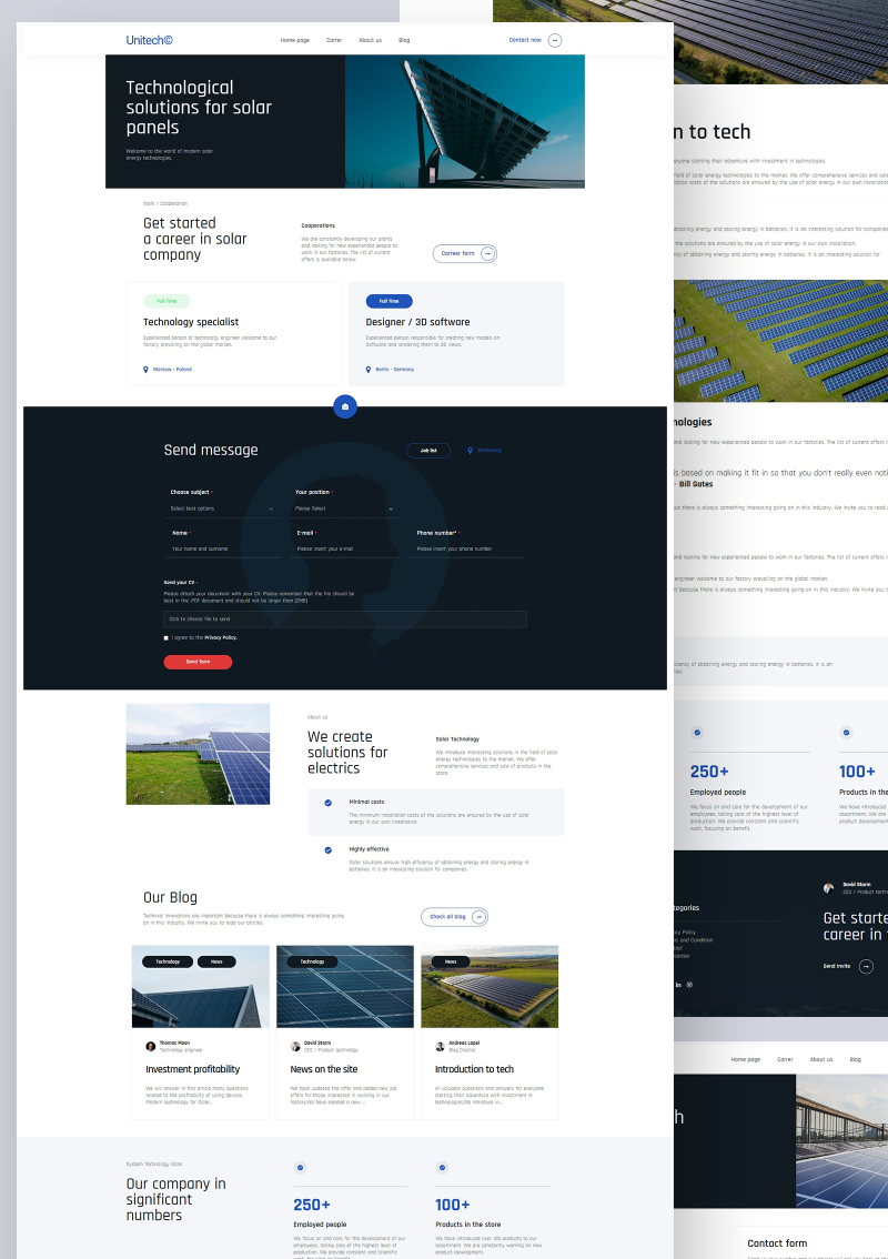 Design mock up for Technology | Unitech