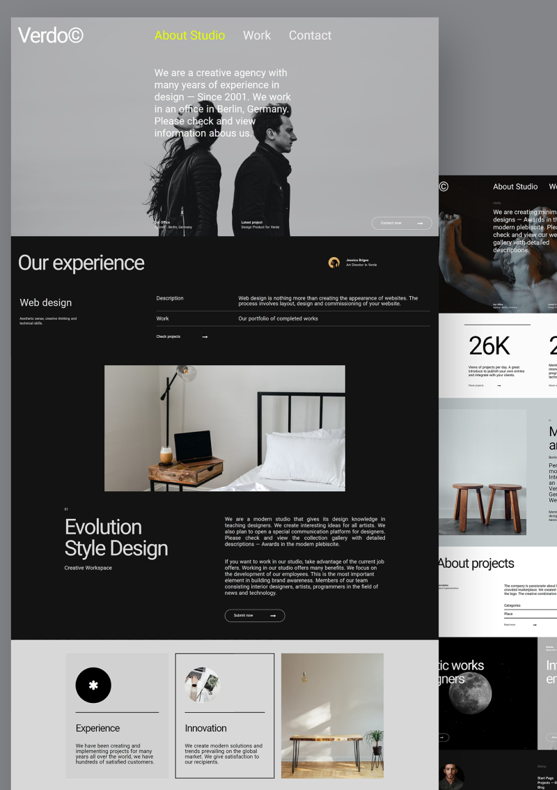 Design mock up for Agency | Verdo