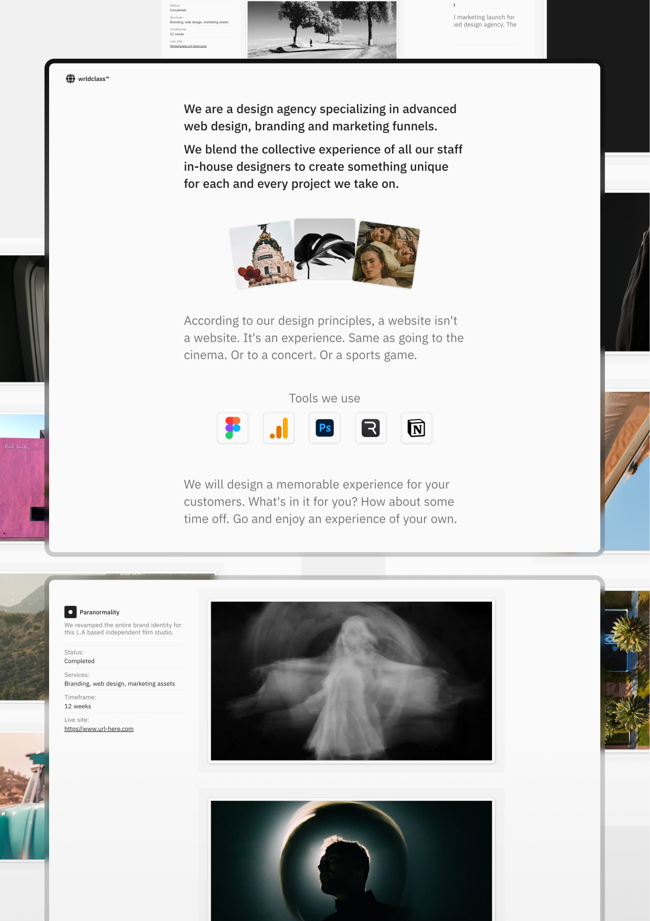 Design mock up for Wrldclass | Portfolio