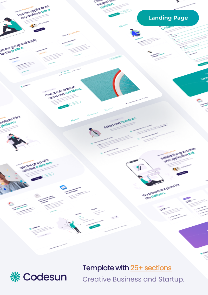 Design mock up for Landing Page | Codesun 