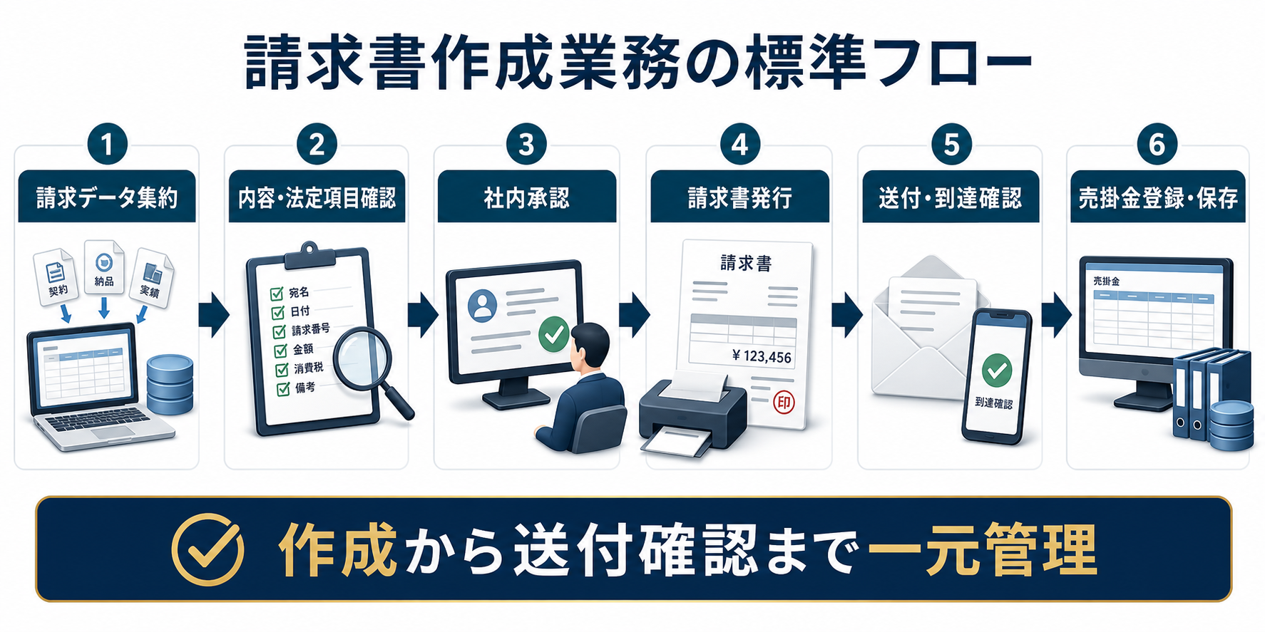 請求書作成業務の流れ