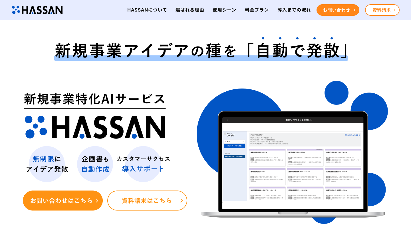 HASSANのサービス概要ダウンロード｜Spready