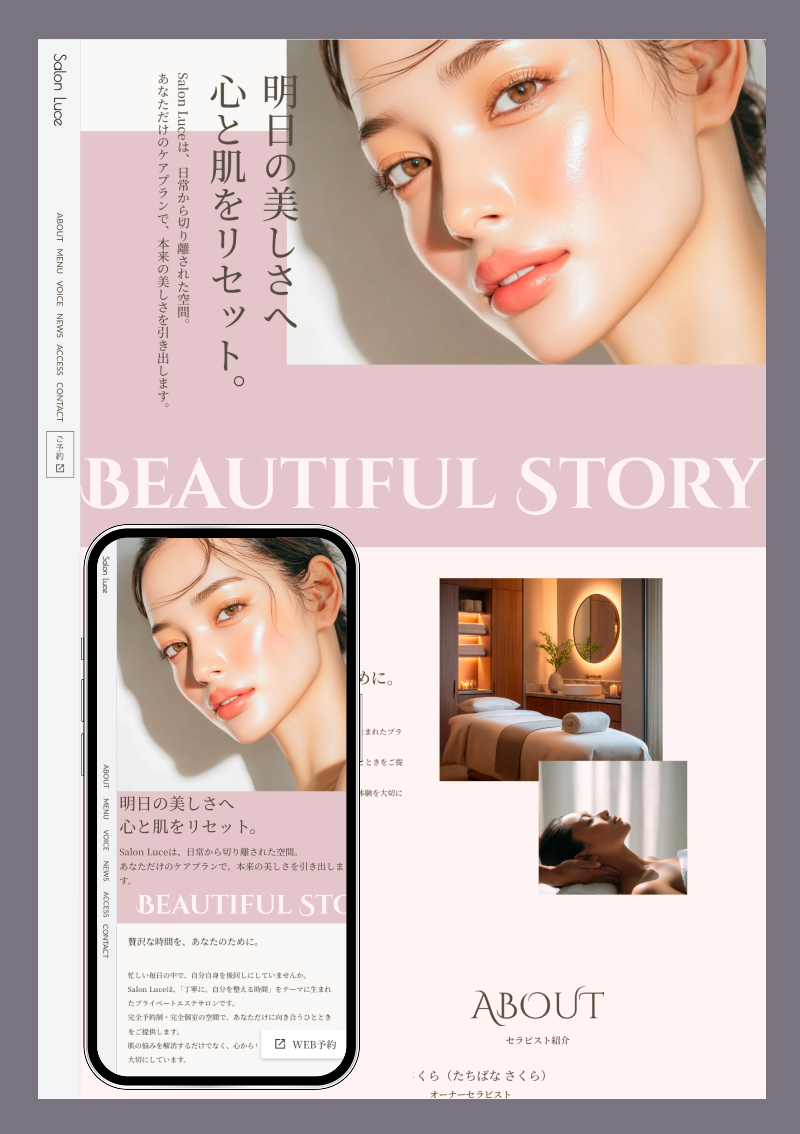 テンプレート 美容エステ | きれいめ のデザインイメージ