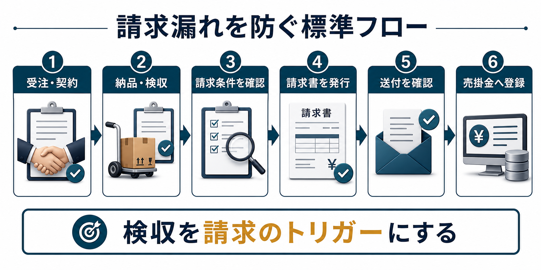 請求漏れを防ぐ経理フロー