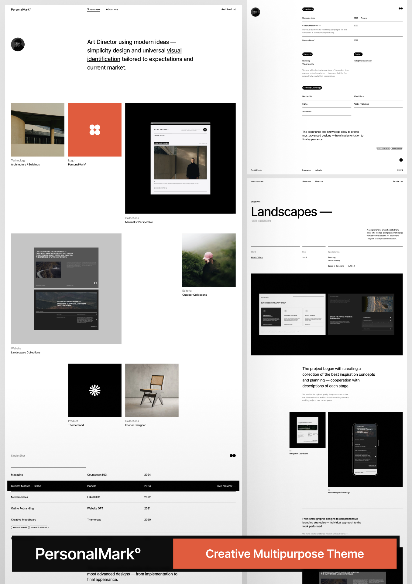 Design mock up for PersonalMark - Portfolio