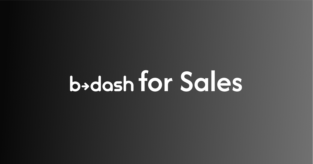 b→dash for Sales