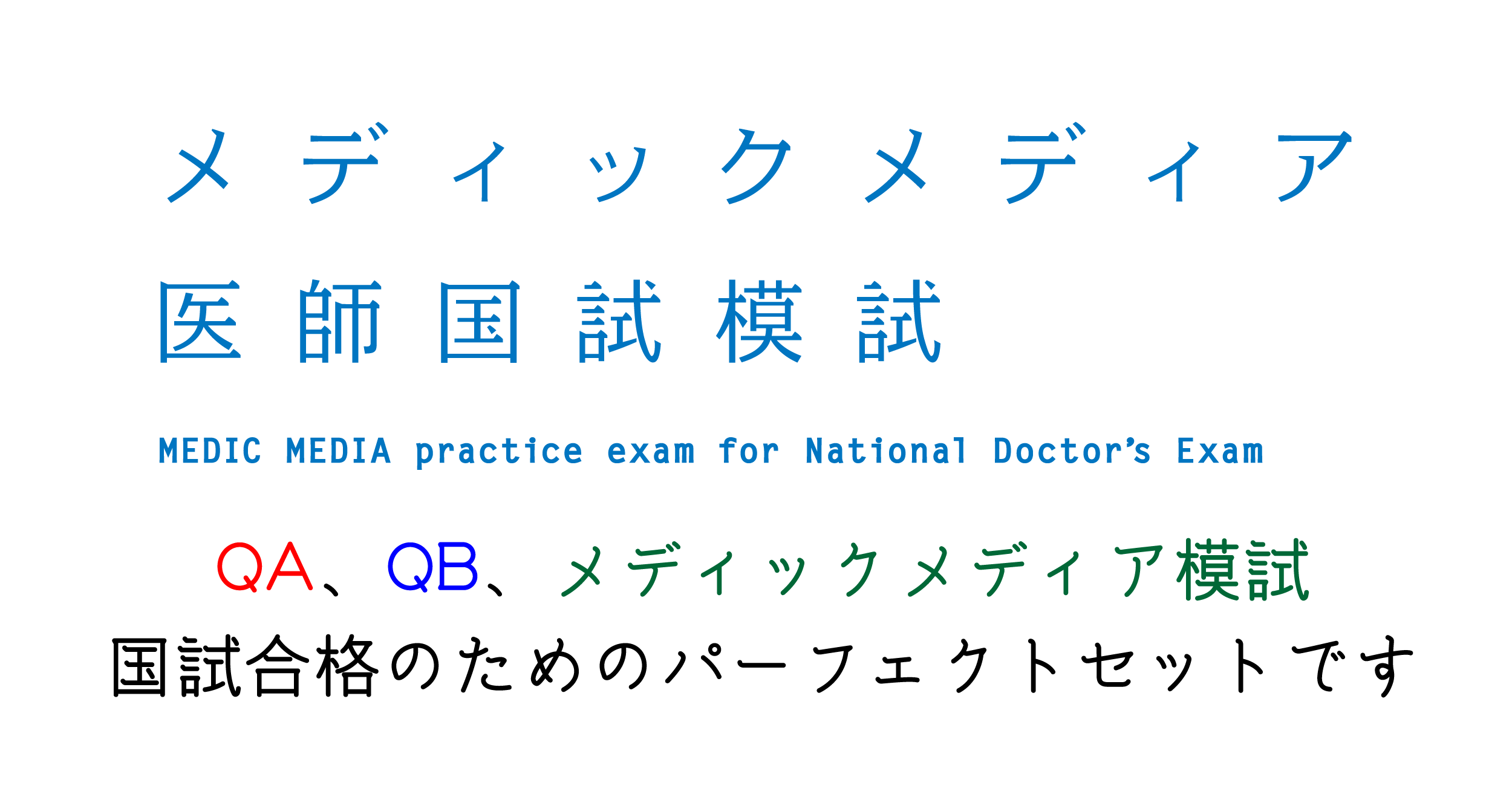 メディックメディア模試 第1.2.3回