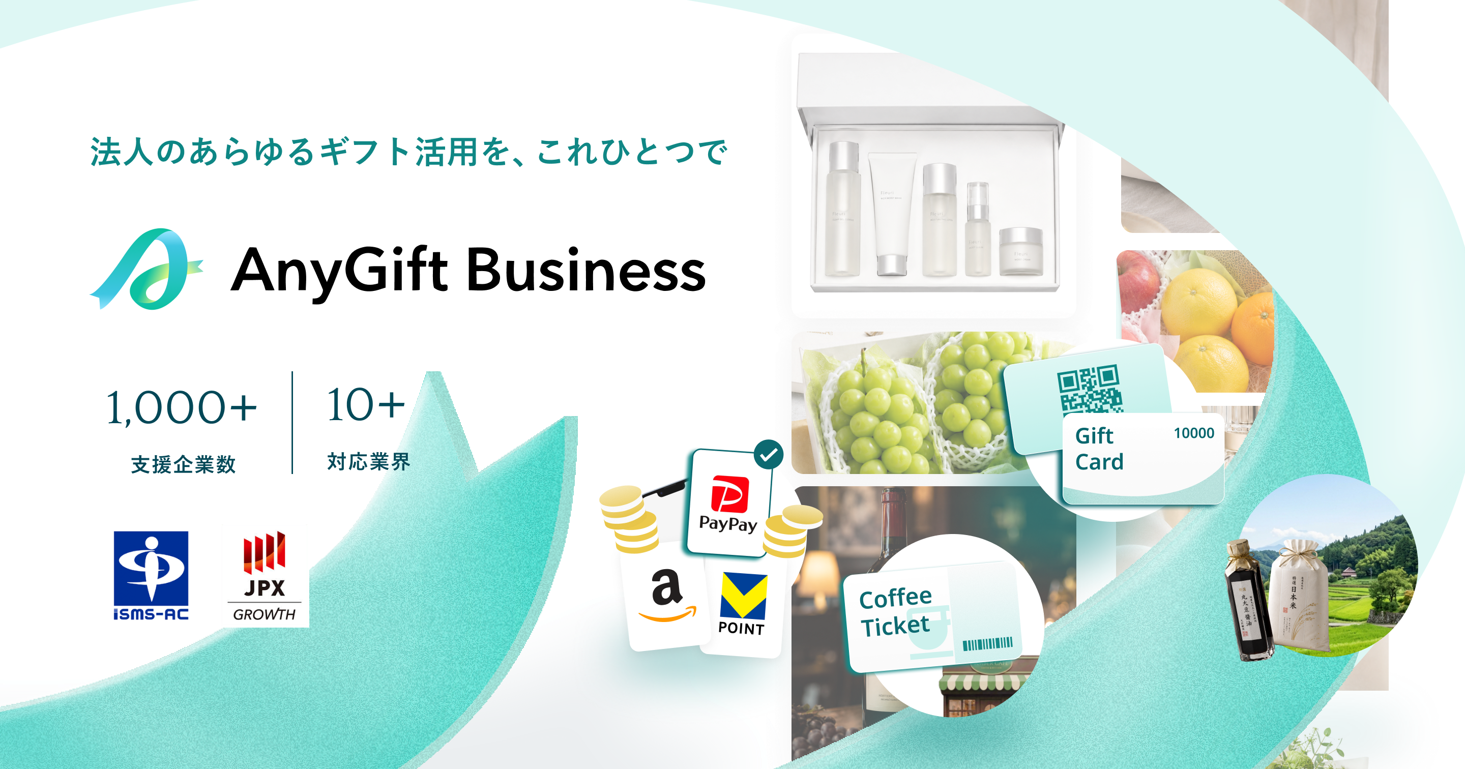 AnyGift Business サービス概要画面