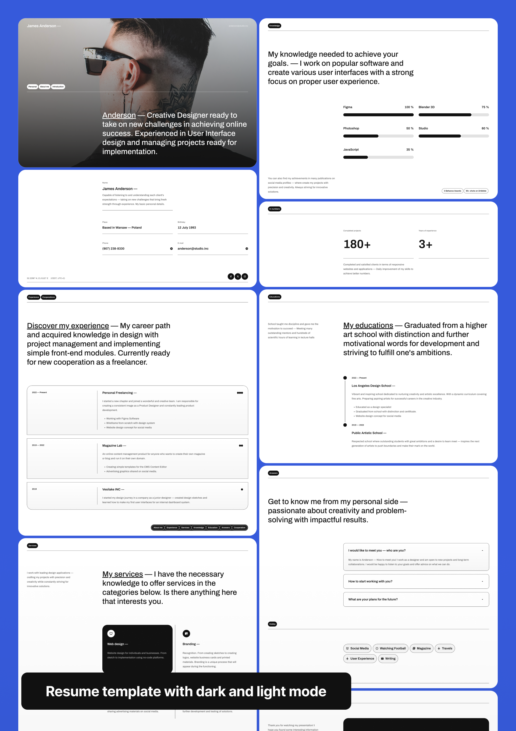 Design mock up for Resume | CV
