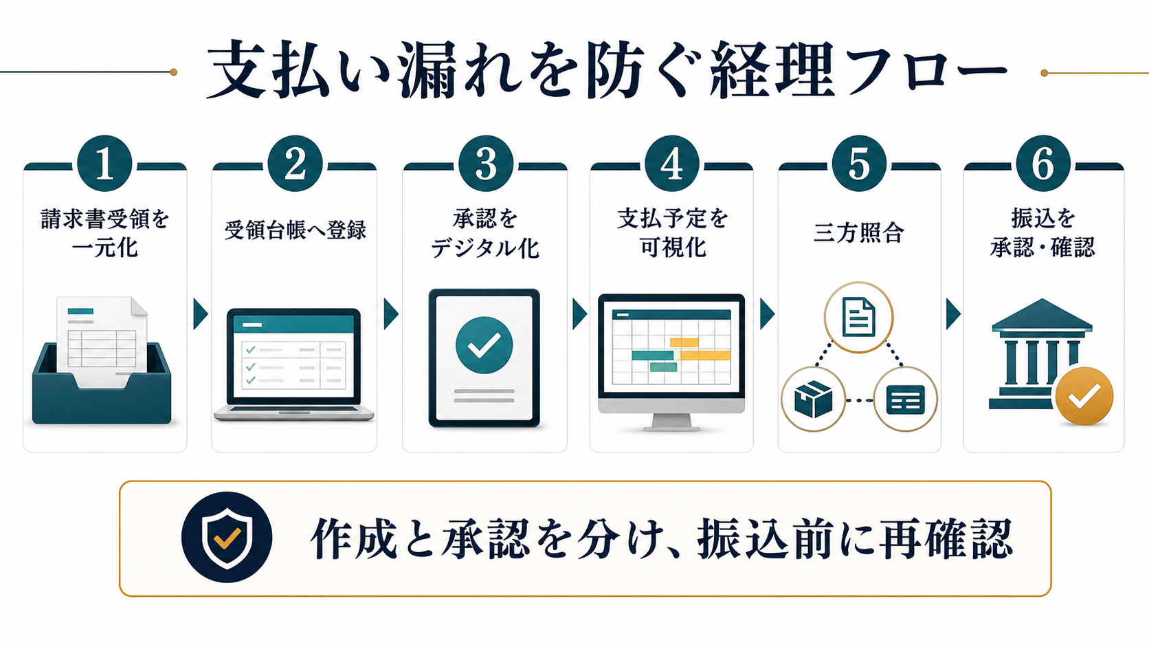 支払い漏れを防ぐ経理フロー
