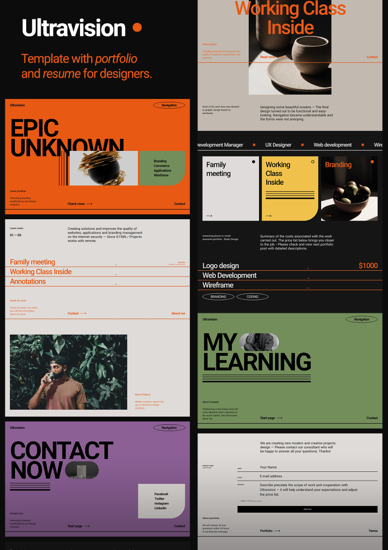 Design mock up for UX Designer | Ultravision