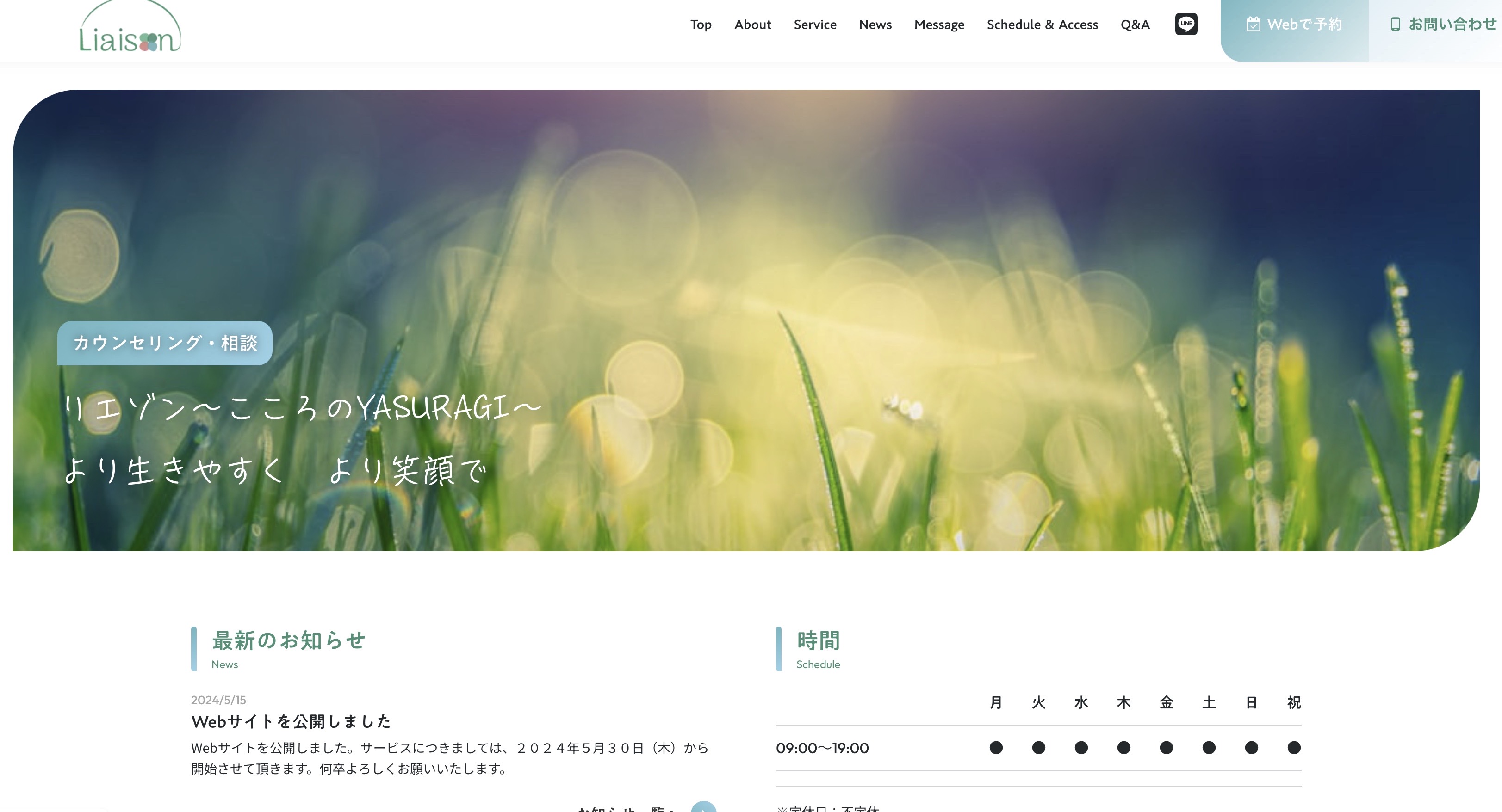 Liaison様 Webサイト