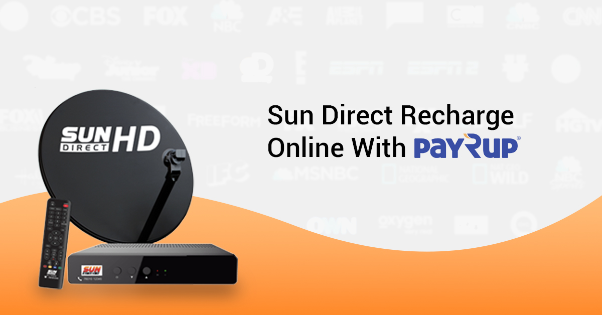 Sun Direct Recharge Online With Payrup