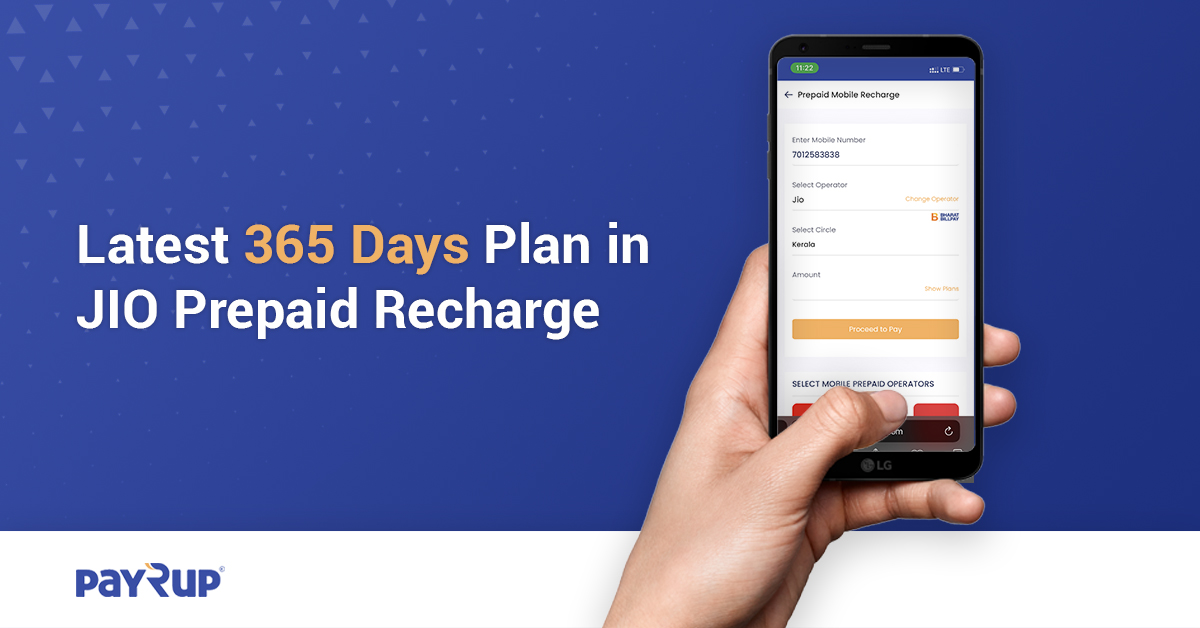 Latest 365 days plan in Jio prepaid recharge