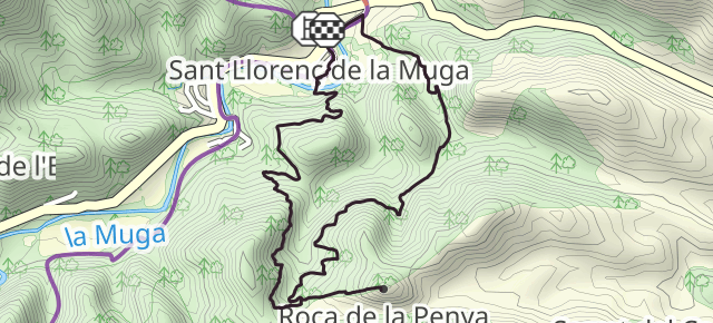 Roc de la Penya desde Sant Llorenç de la Muga