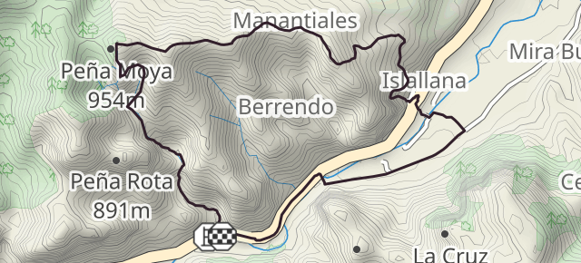 Barranco Badén, Peña Moya y Cerro los Cantos (desde Viguera)