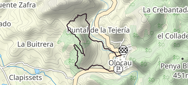 Yacimiento del Puntal dels Llops desde Olocau