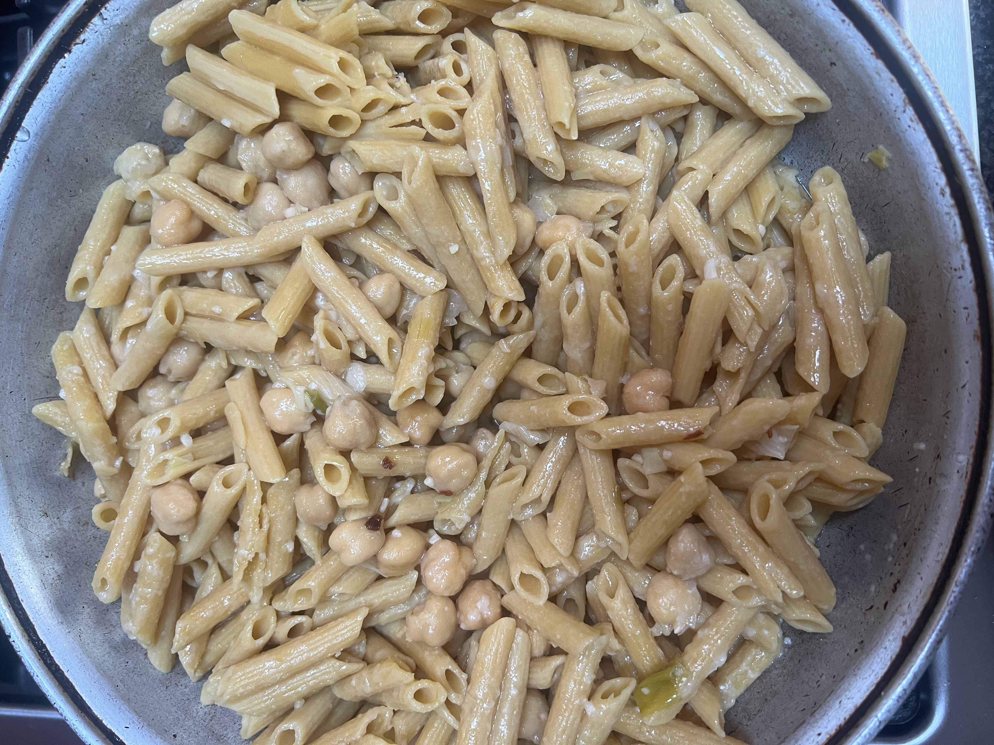 Yellow Pea Pasta with Chickpeas