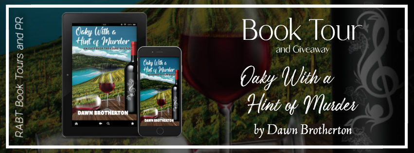 Virtual Book Tour: Oaky with a Hint of Murder by Dawn Brotherton #interview #giveaway #mystery #cozymystery #rabtbooktours @RABTBookTours 