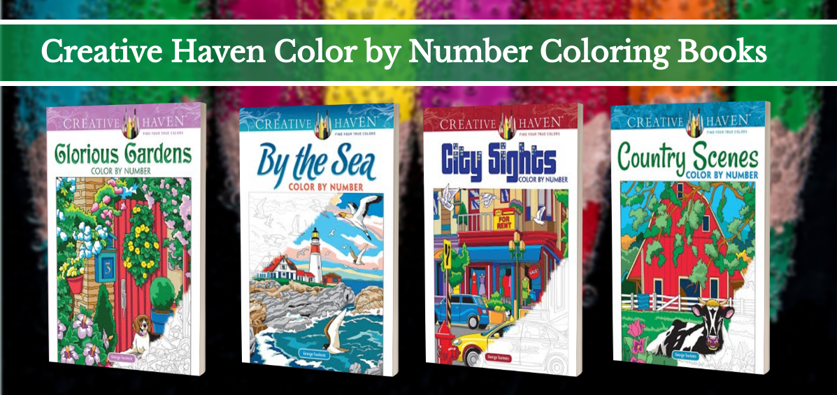 Creative Haven Color By Numbers Coloring Book Feature Book Corner