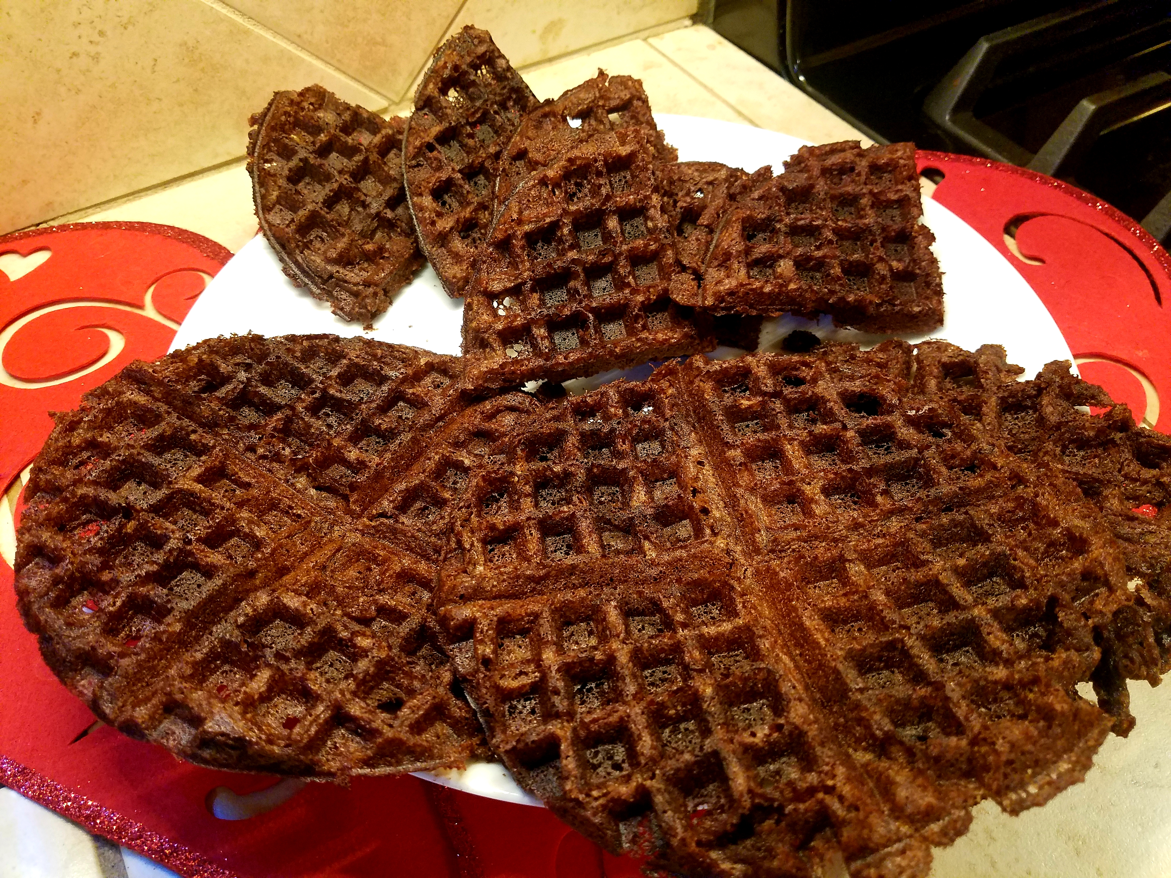 Sourdough Chocolate Waffles