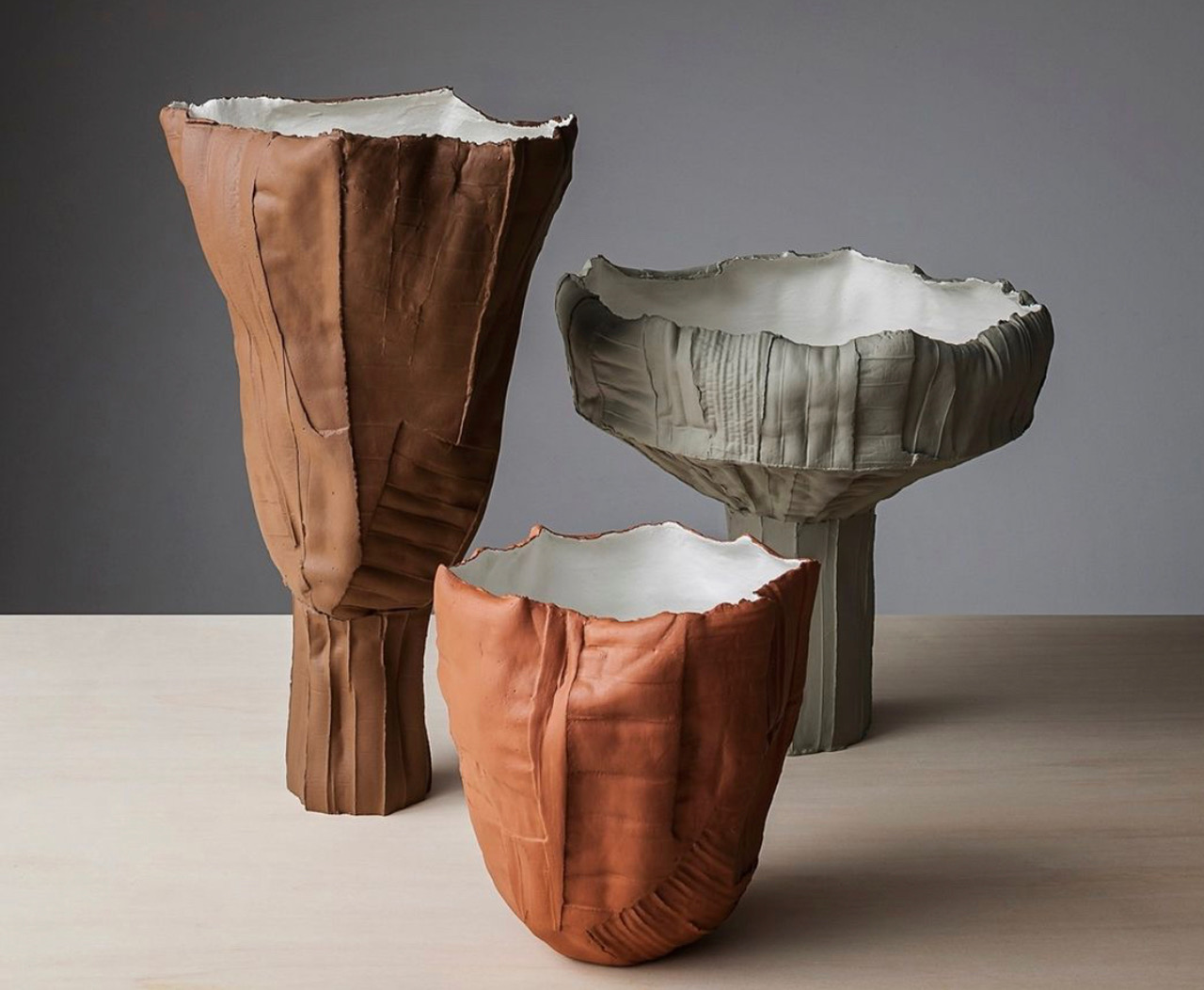 Paola Paronetto's Textured Ceramics Fuse Paper and Clay - Interior Design