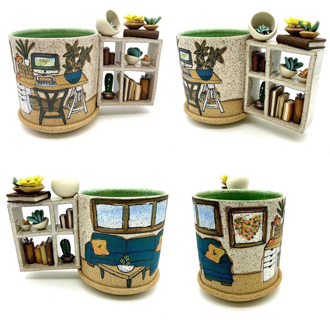 Wholesale Landscape Mug - lot of 5 — Kate Schroeder Ceramics