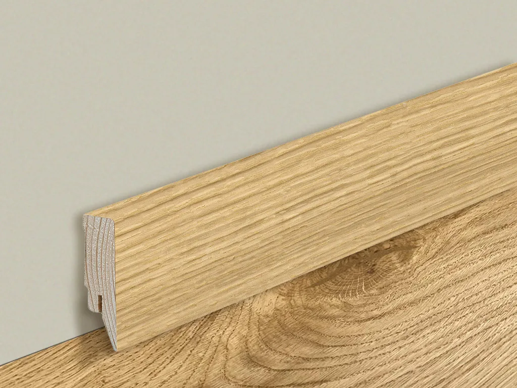 Sockelleiste Eiche Topline furniert lackiert Massivholzkern Produktbild #2