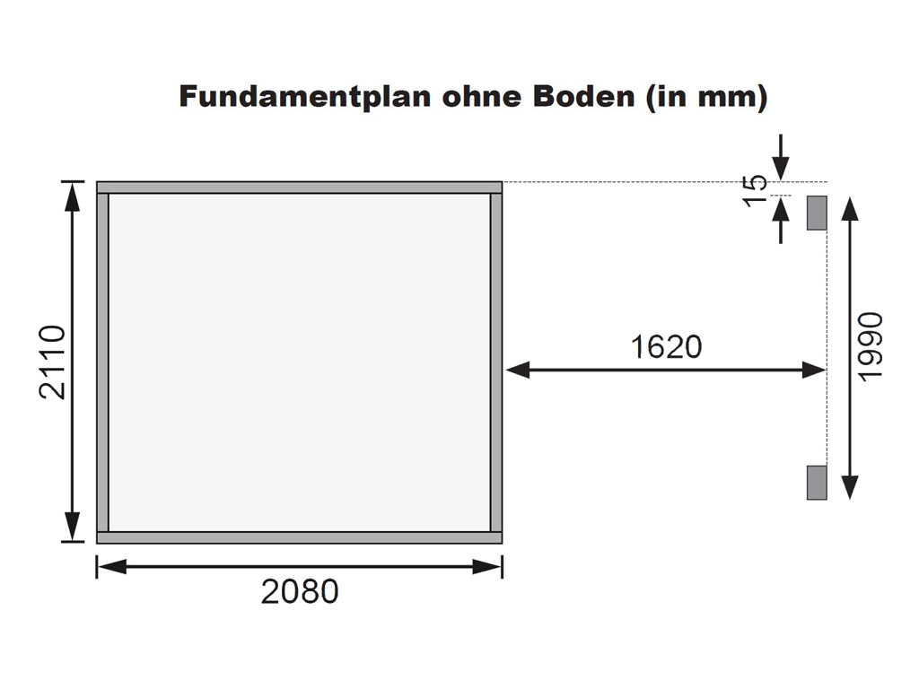 Gerätehaus Merseburg 4 14 mm naturbelassen inkl. 140 cm Anbau Produktbild #10
