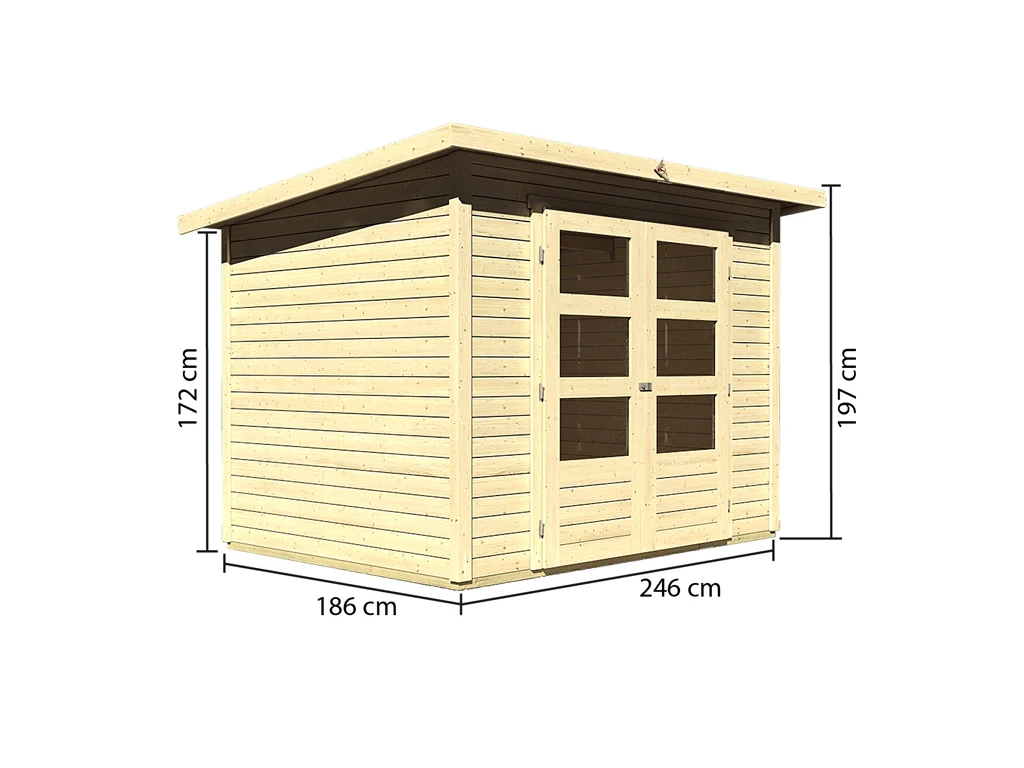 Gartenhaus Stockach 3 19 mm naturbelassen Produktbild #12