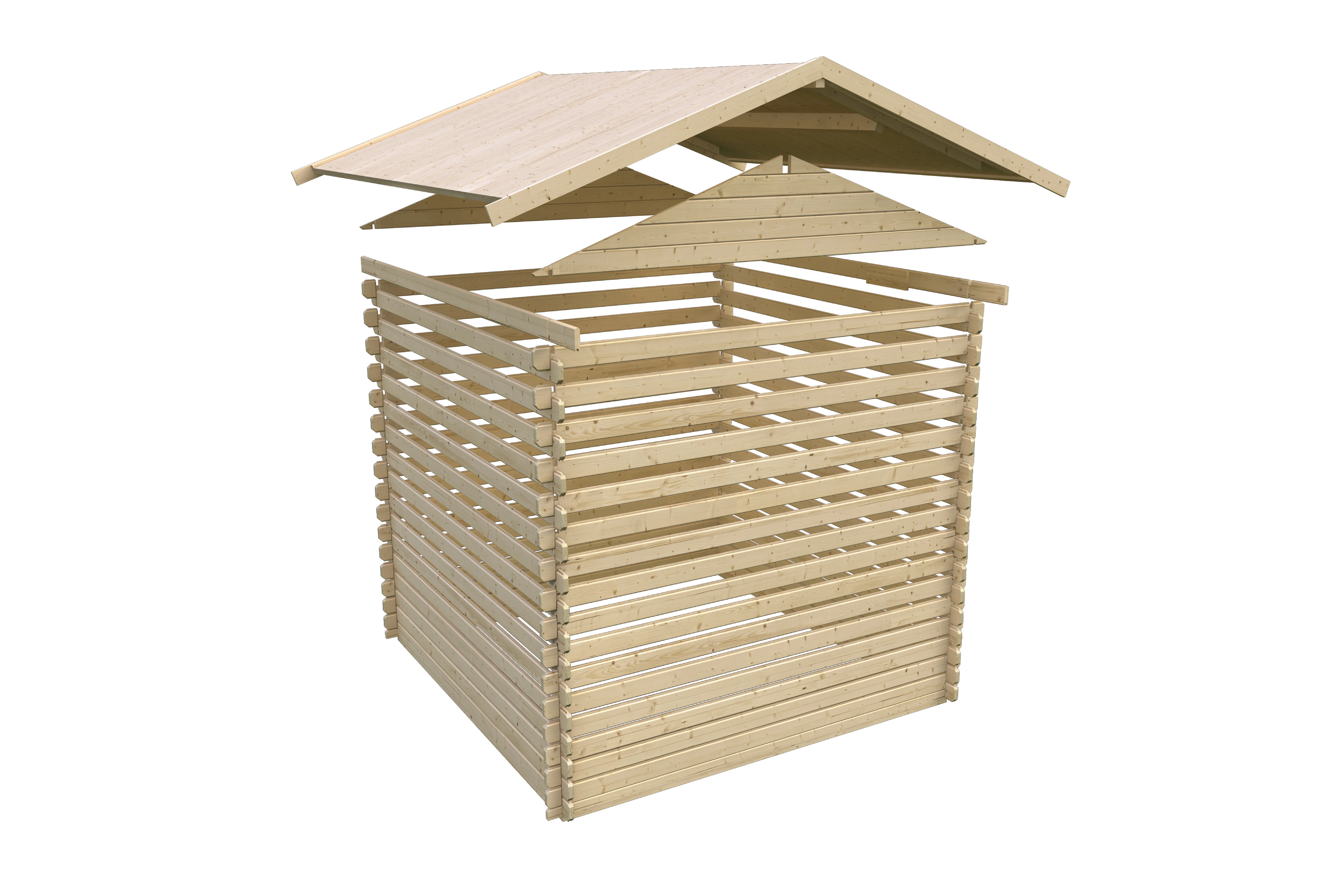Gartenhaus Blockbohlenhaus Felsenau 5 38 mm naturbelassen Produktbild #6