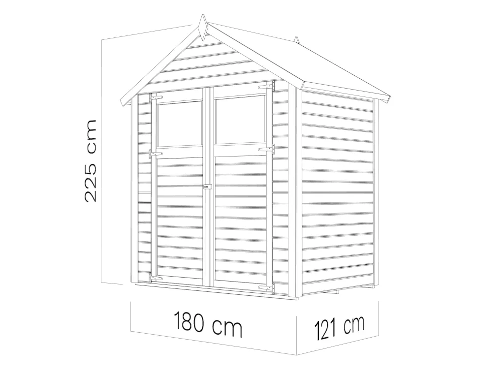 Gartenhaus Sylta 1 14 mm natur Produktbild #12