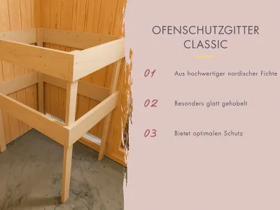 Saunahaus Lene 3, 38 mm, Terragrau mit Glastür Produktbild #6