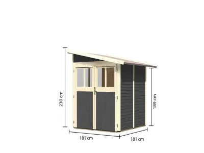 Gerätehaus Ahnlehnhaus Wandlitz 2 19 mm terragrau Produktbild #4