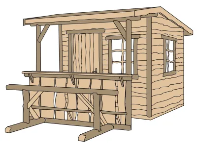 Gartenhaus 820 A Gr. 1 16 mm naturbelassen Produktbild #3