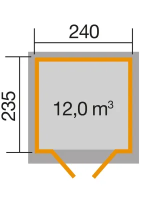 Gartenhaus 122 Gr. 2 28 mm grau Produktbild #3