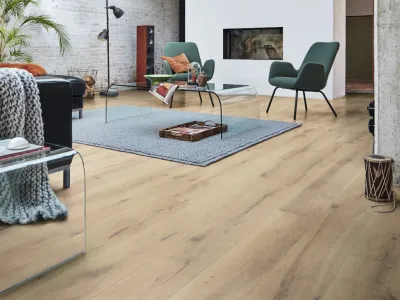 Parkett PD 400 Eiche authentic cremeweiß 9031 Landhausdiele Gebürstet Produktbild #2