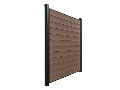 Bohlenset Premium für WPC-Steckzaunsystem Teak Produktbild #2