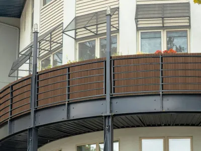 PVC-Sichtschutzzaun - Sichtschutzmatte Braun 300 x 120 cm Produktbild #5