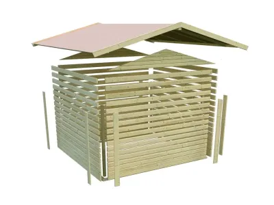 Gartenhaus Gerätehaus Dalin 1 ECO 14 mm naturbelassen Produktbild #7