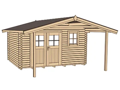 Gartenhaus 136 A Gr. 1 45 mm naturbelassen Produktbild #3